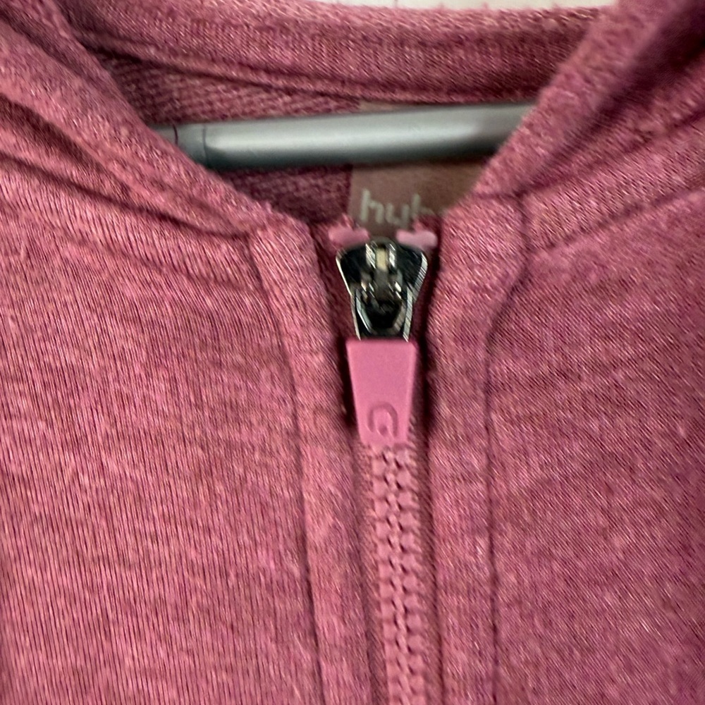 Hyba sweater zip up hoodie red wine Burgundy zipper soft cozy Sweater - Picture 11 of 16